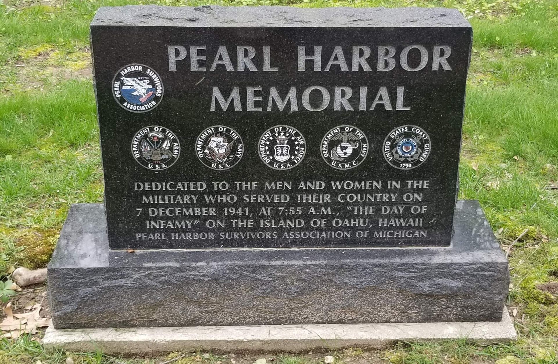 Fort Custer Pearl Harbor memorial