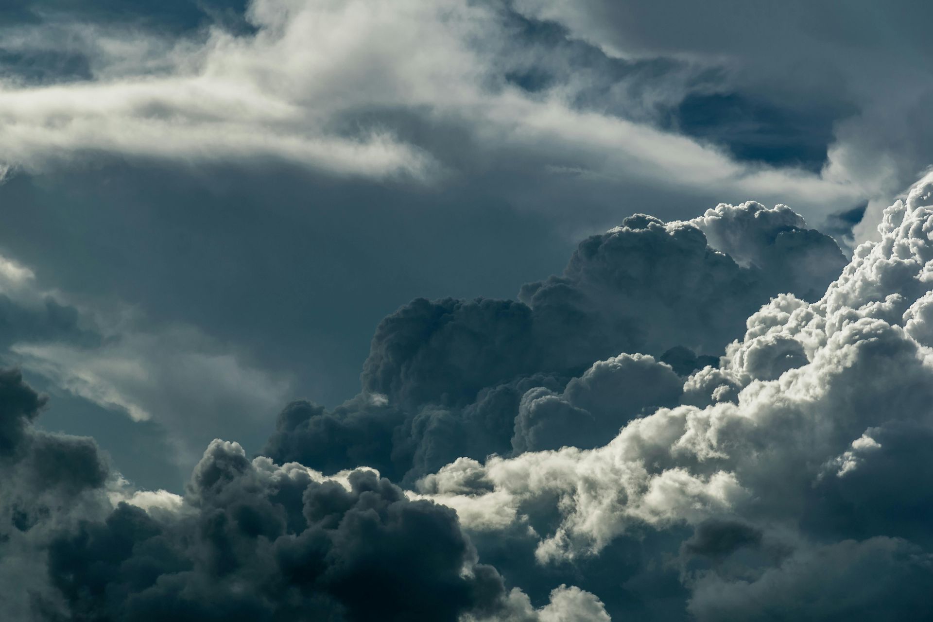 A cloudy sky with a lot of clouds in it