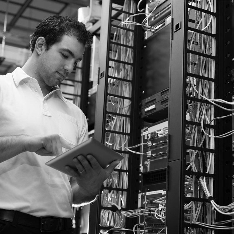 TECH GUY WITH SERVERS