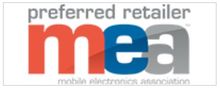 A logo for preferred retailer mea mobile electronics association