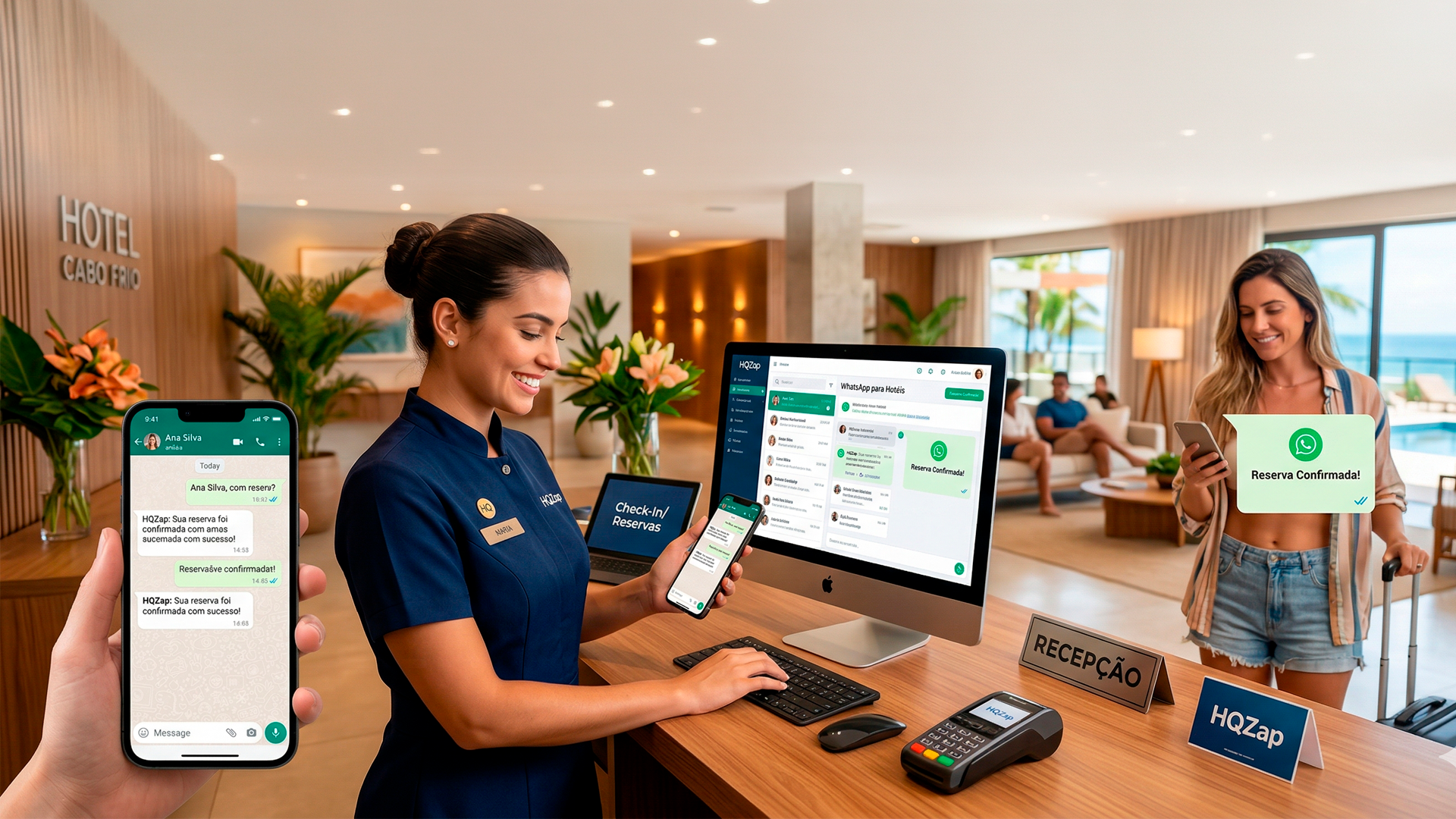 WhatsApp para hotéis com HQZap