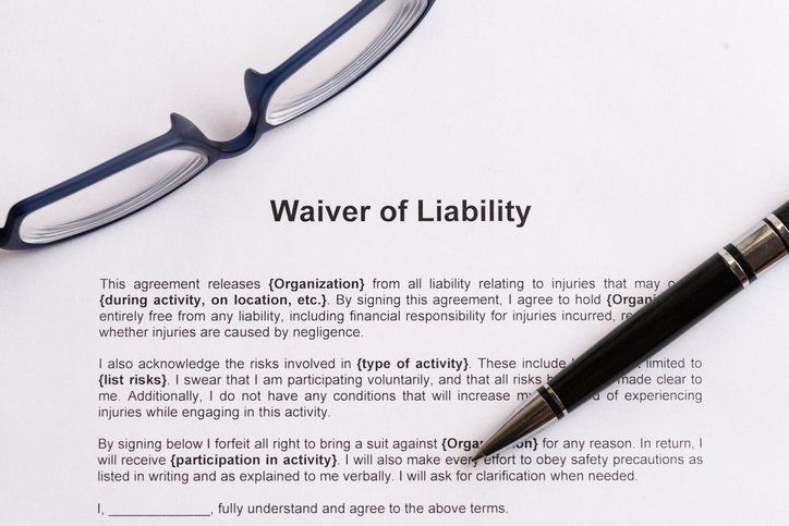 Liability — Waiver Of Liability Form In St. Rapid City, SD