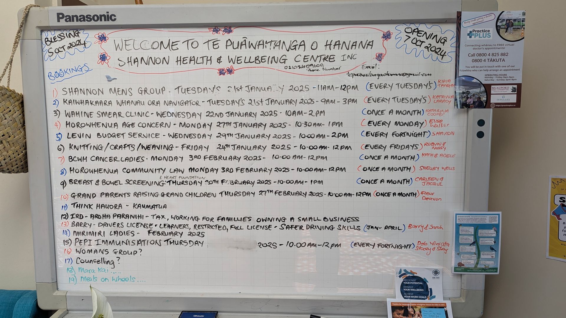 Whiteboard chock full of community events in Shannon