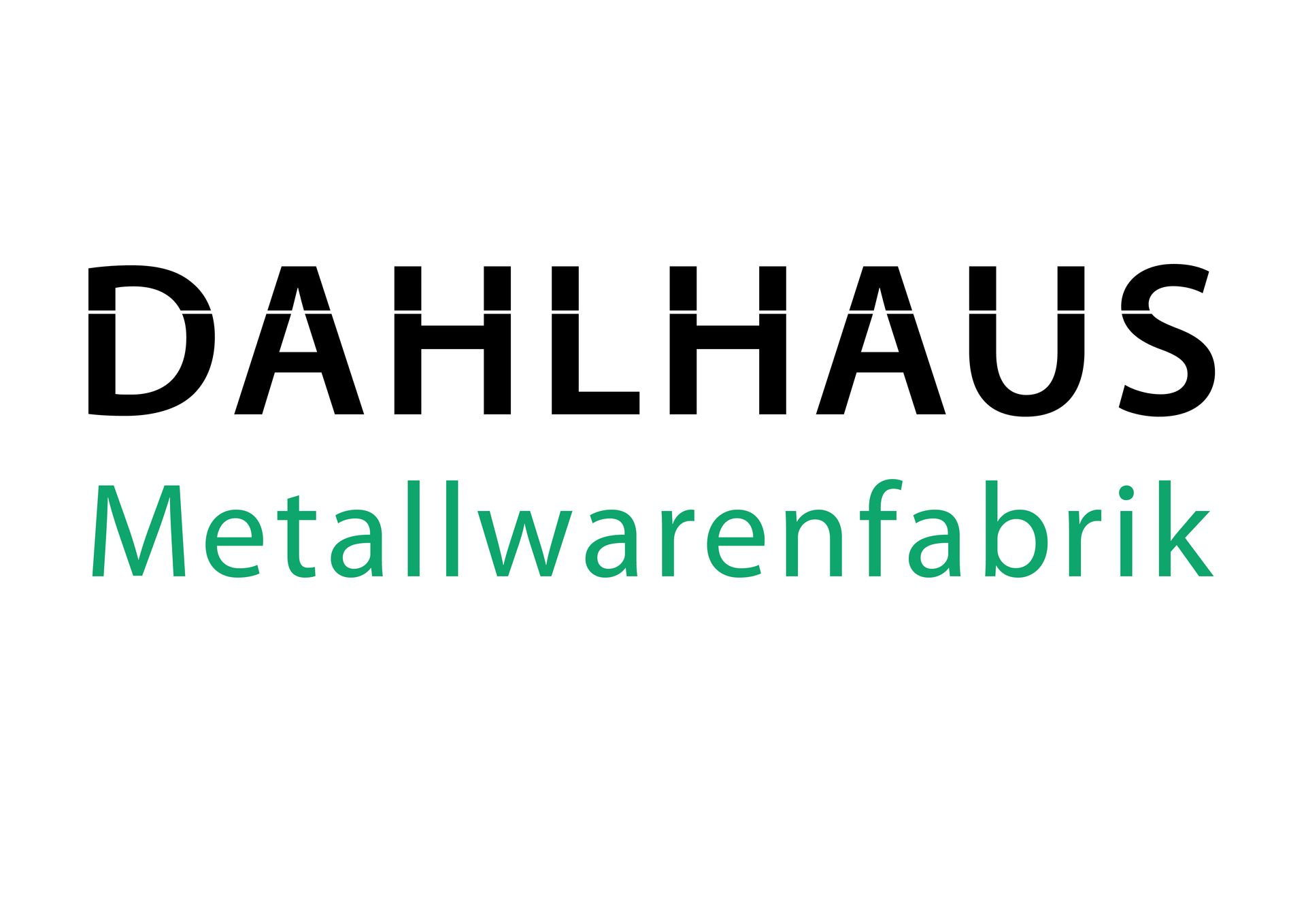 Ein grün-schwarzes Logo für Dahlhaus Metallwarenfabrik