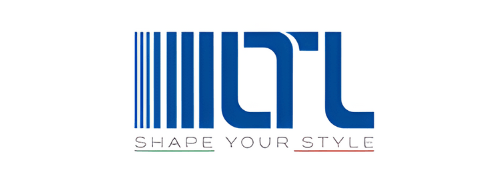 Un logo blu con la scritta 