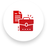 Red briefcase and document, representing business or legal matters.