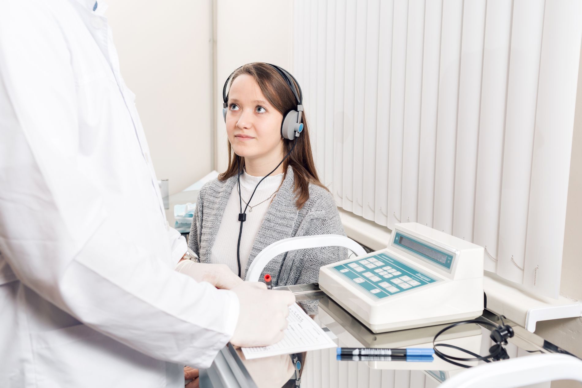 Person wearing headphones