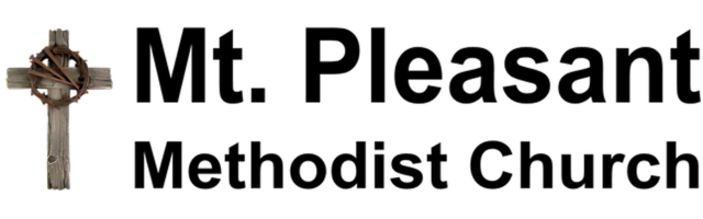 The logo for Mt. Pleasant Methodist Church has a cross on it.