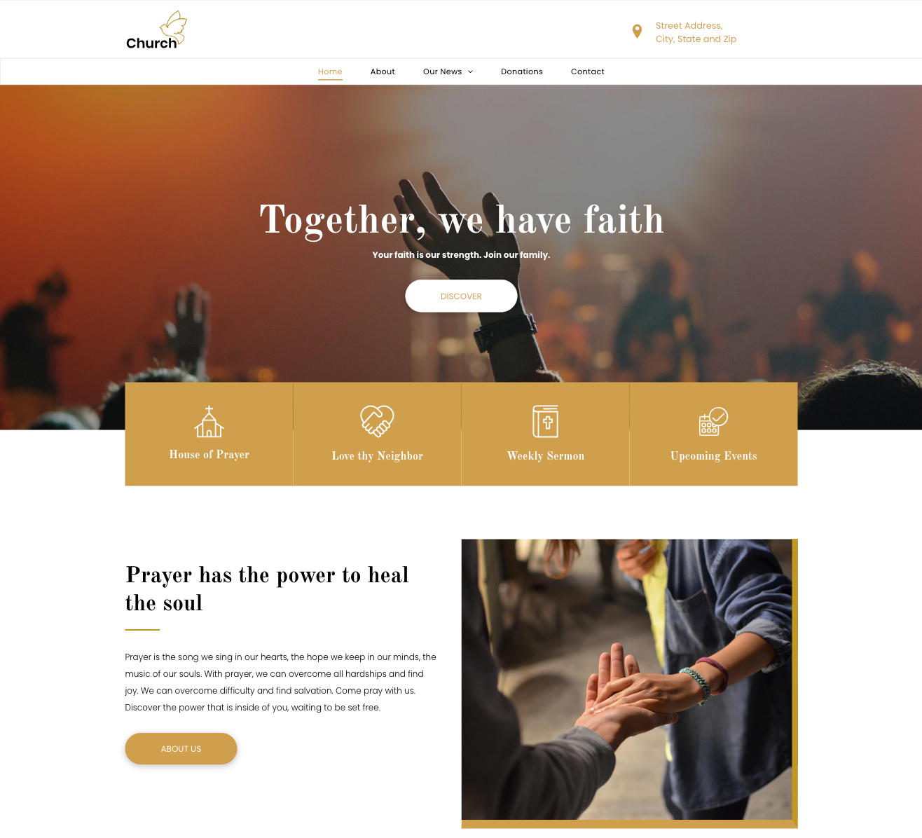church website sample
