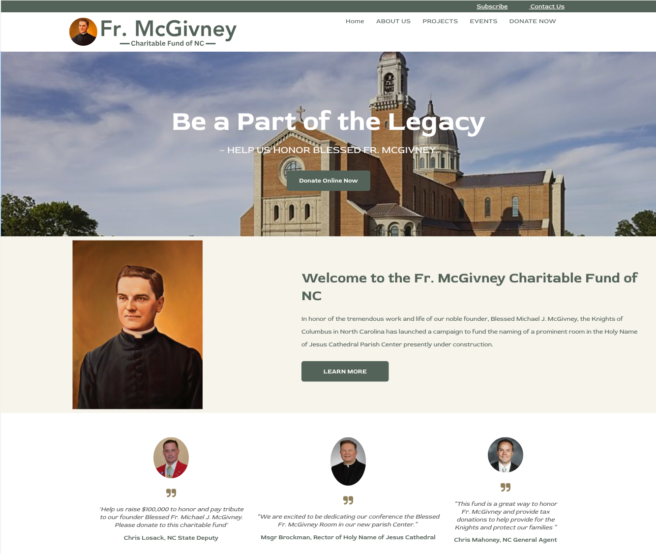 church website sample