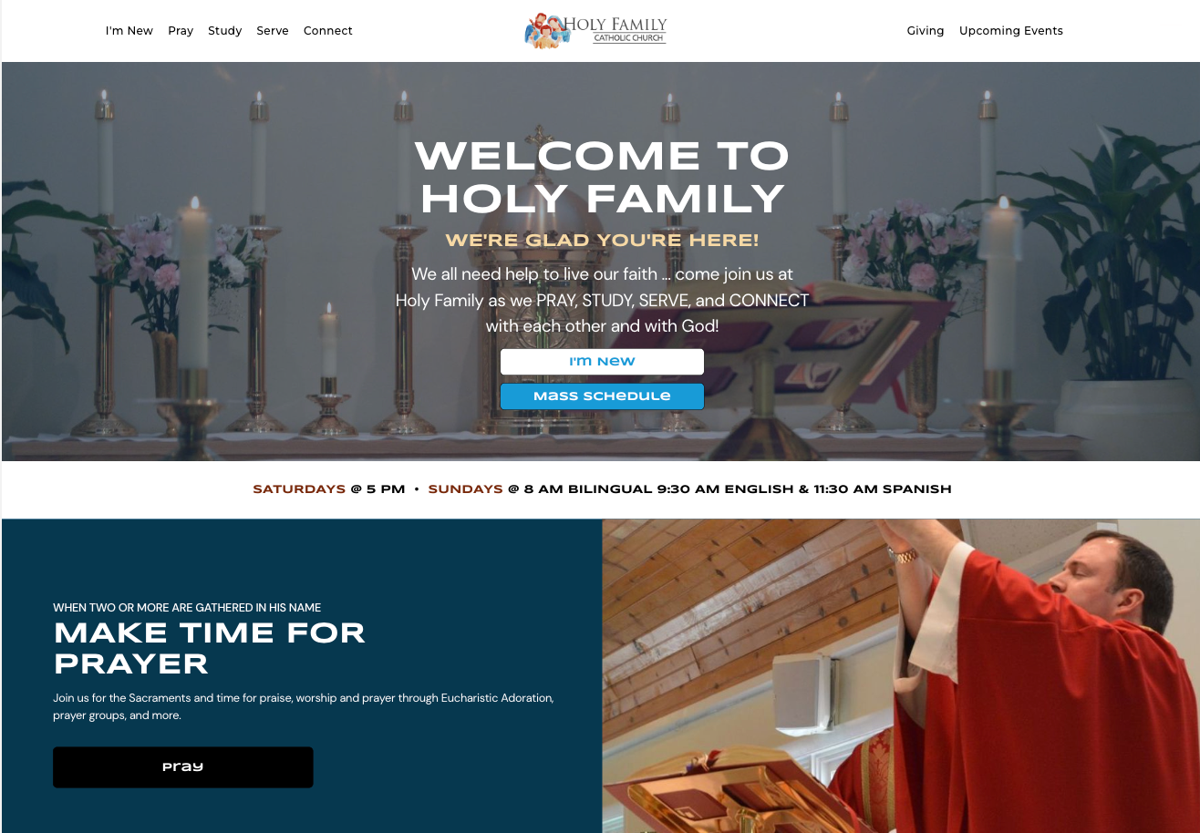 church website sample