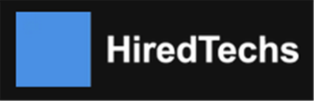 Blue square and the words