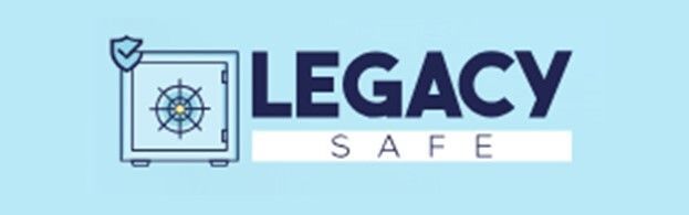Logo for Legacy Safe, featuring a safe icon and the name