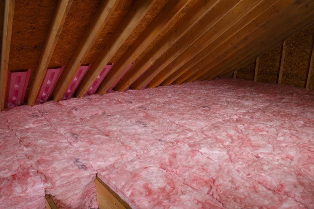 cutting insulation in attic