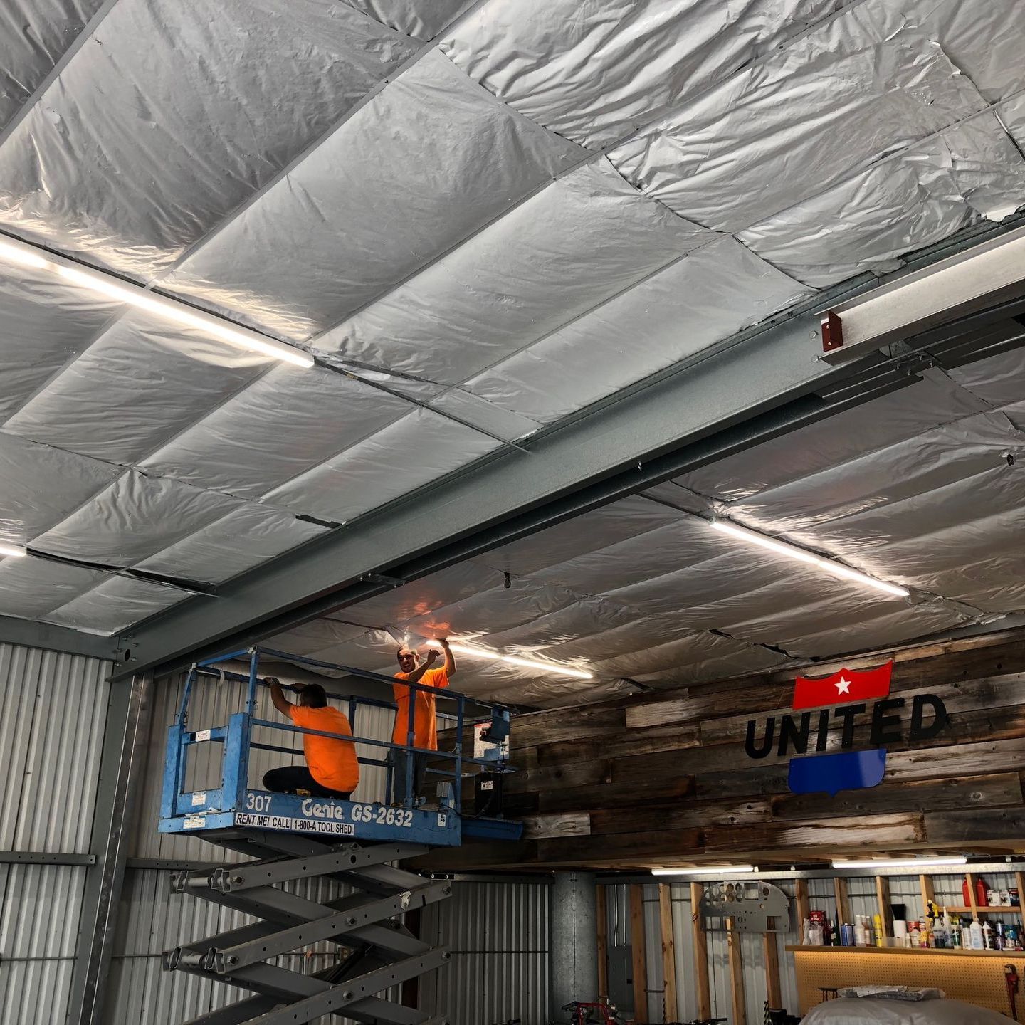 hangar insulation install