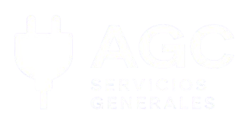 Logotipo de AGC, con un icono de enchufe a la izquierda y el texto