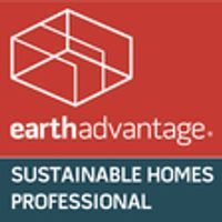 The earthadvantage logo is a sustainable homes professional logo.