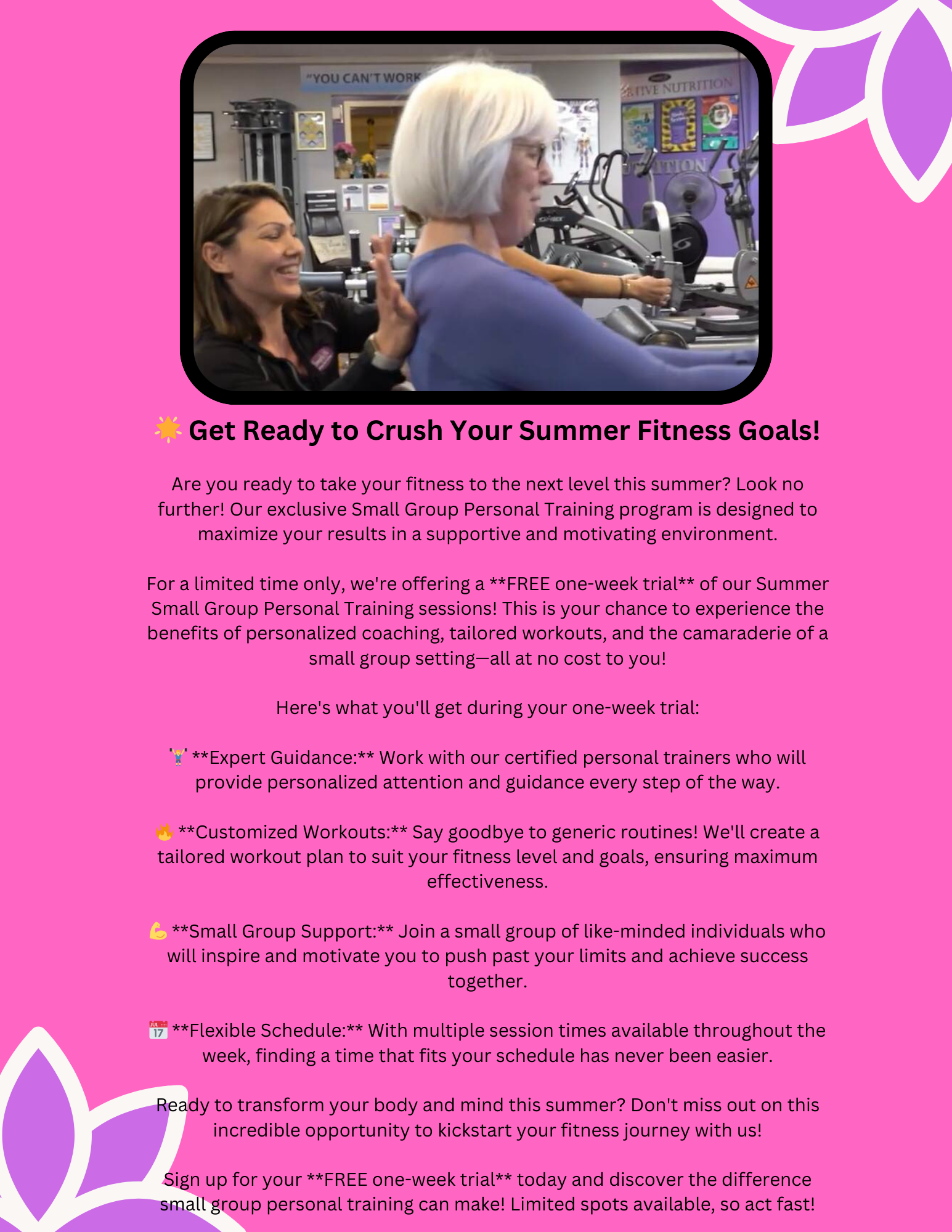 Event Banner - Derry, NH - Simply Fit Fitness For Women