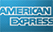 A close up of the american express logo on a blue background