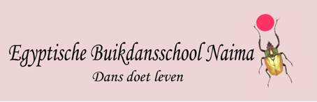 A pink logo for egyptische buutdansschool naima