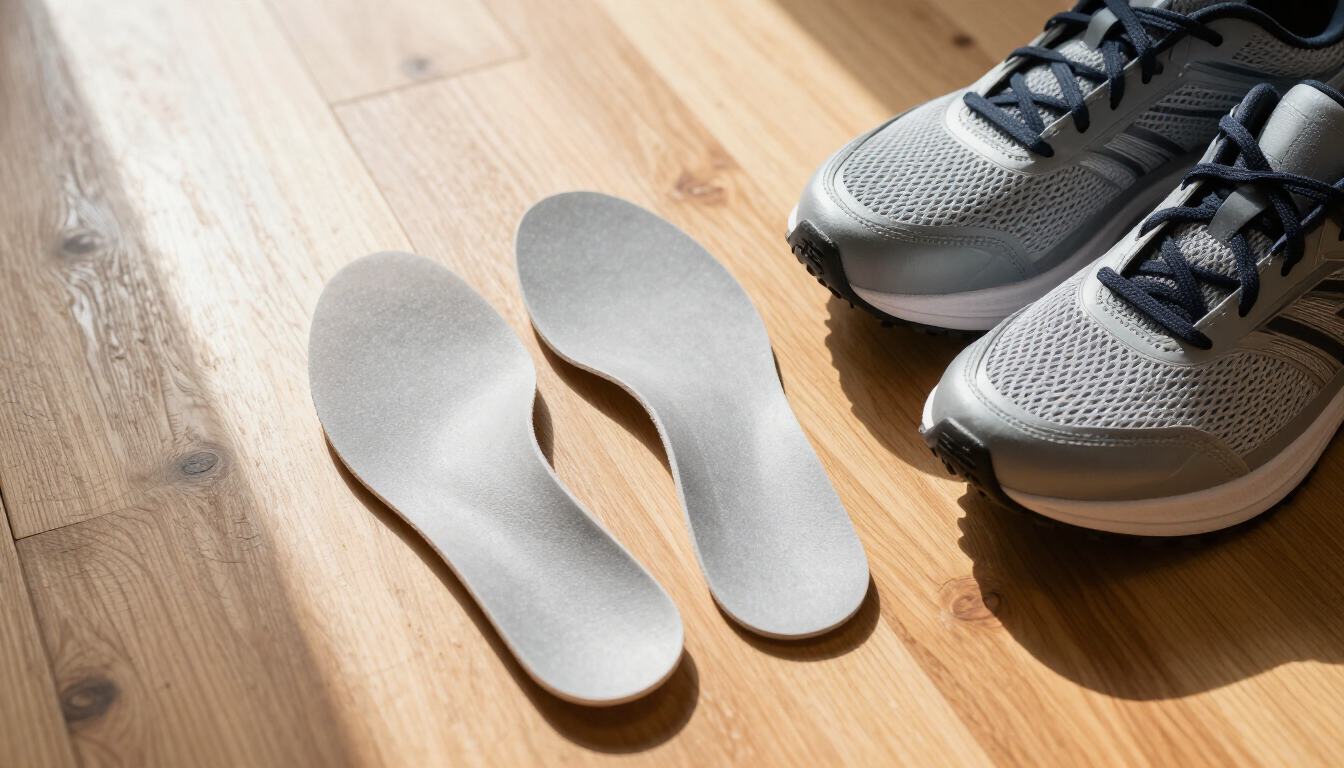 Custom medical orthotics for foot support and pain relief.