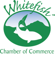 A logo for the whitefish chamber of commerce