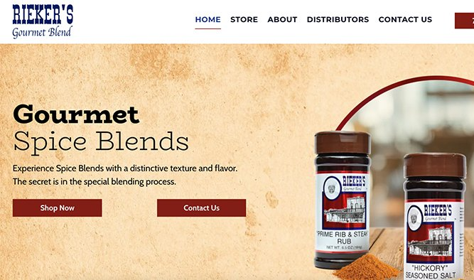 Riekers Gourmet Blend - ecommerce website