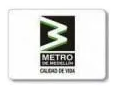 Una imagen del logotipo del metro sobre un fondo blanco.