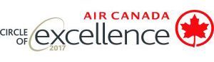 Air Canada Circle of Excellence logo with a red maple leaf.