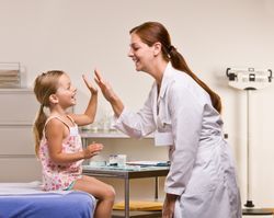 Little Girl and a Female Doctor – Chester, SC – Mante Pediatrics