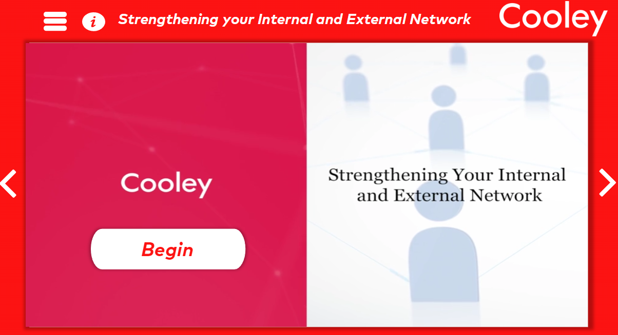 A presentation slide with the Cooley logo and the title 