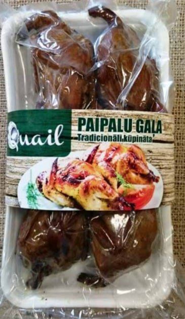 Tradicionāli kūpināta  paipalu gaļa