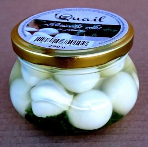 Marinētas paipalu olas- Ar zaļumiem