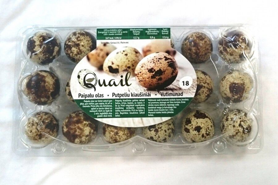 18 gab. iepakojumā | svaigas paipalu olas