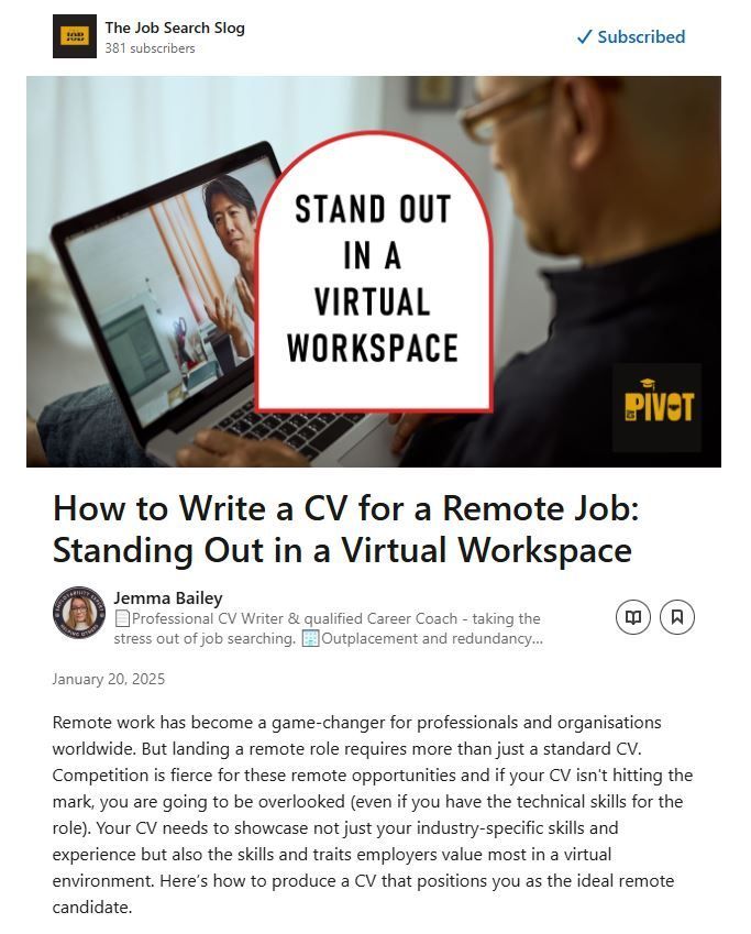 Cv writing at a laptop and virtual jobs