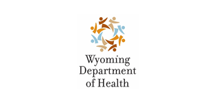 Wyoming Department of Health logo: stylized figures in a circle above the text
