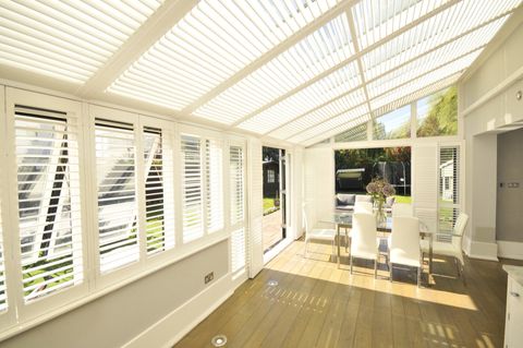 conservatory with blinds installed