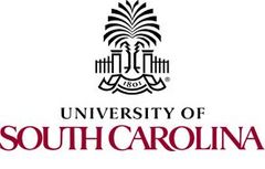 University of South Carolina logo with a black palmetto tree emblem above the text in maroon.