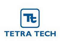 The blue Tetra Tech logo with the stylized