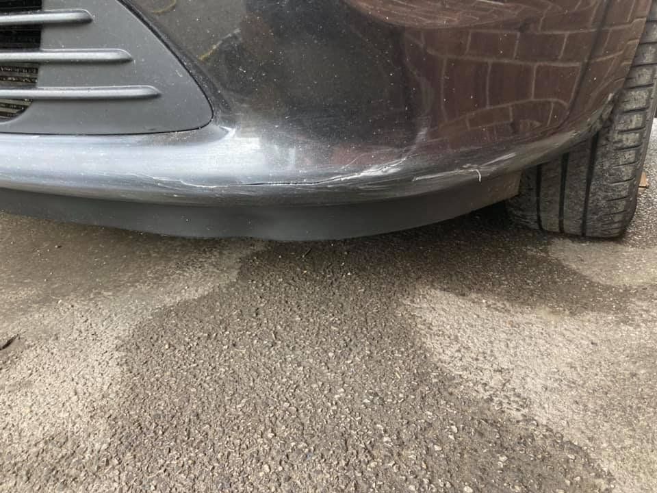 scratched paintwork on car