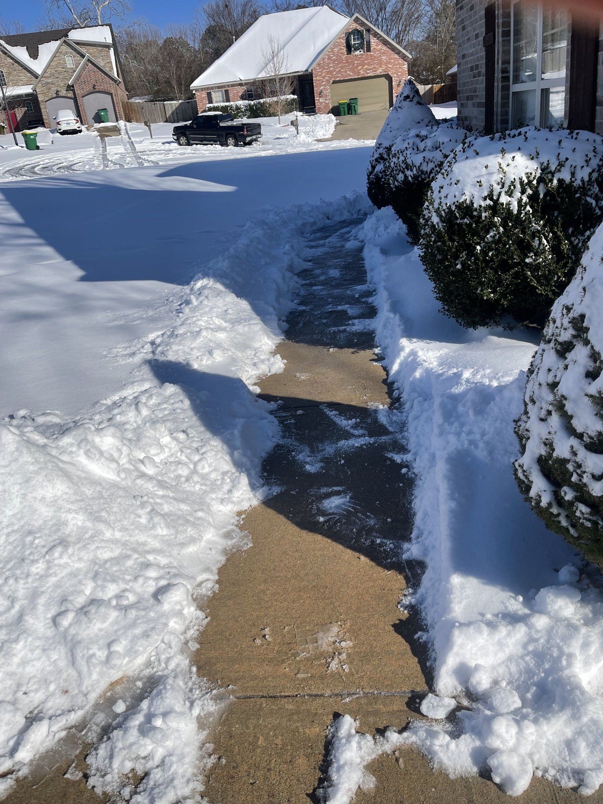 sidewalk snow removal service in Springdale Arkansas