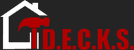 Logo with white house outline and red hammer over the letters "I.D.E.C.K.S."