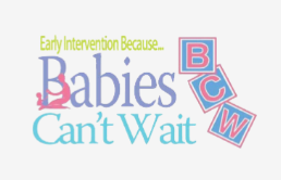 A logo for early intervention because babies can 't wait