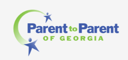 The parent to parent of georgia logo has a person and a star on it.