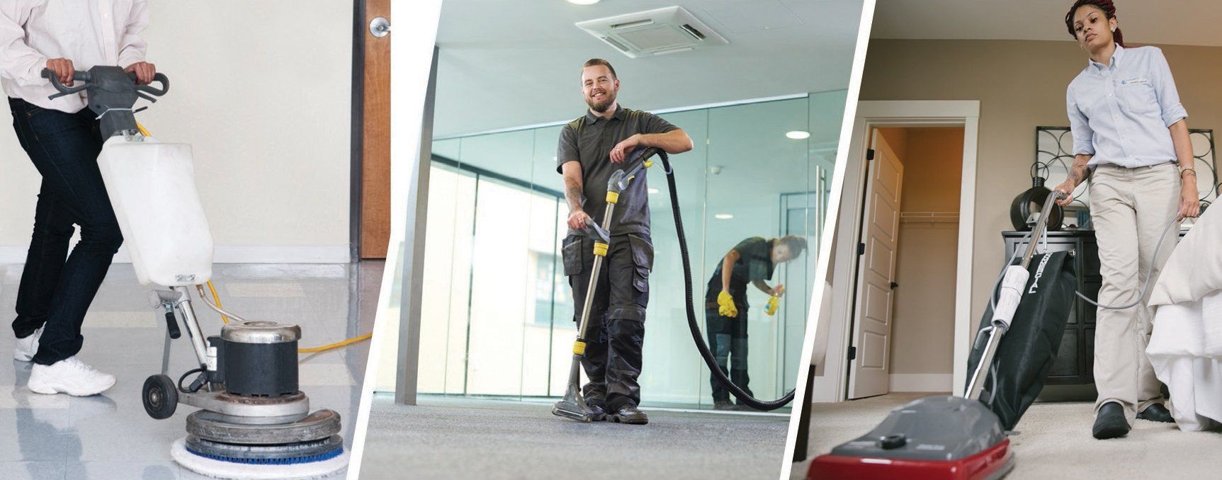 Three Images Of Professional Cleaners — Charleston, SC — Office Kleen