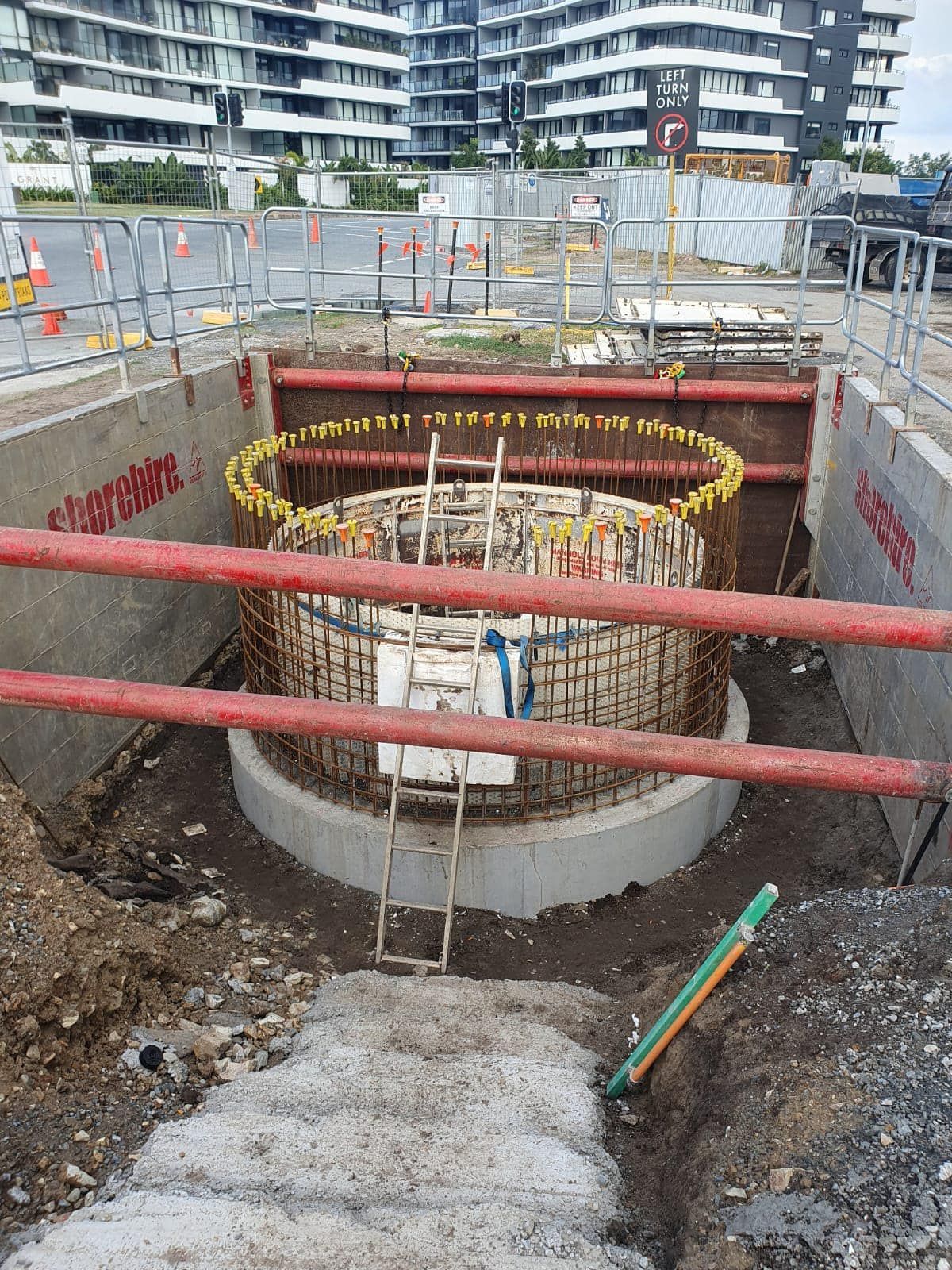 Inner and outer drums on site