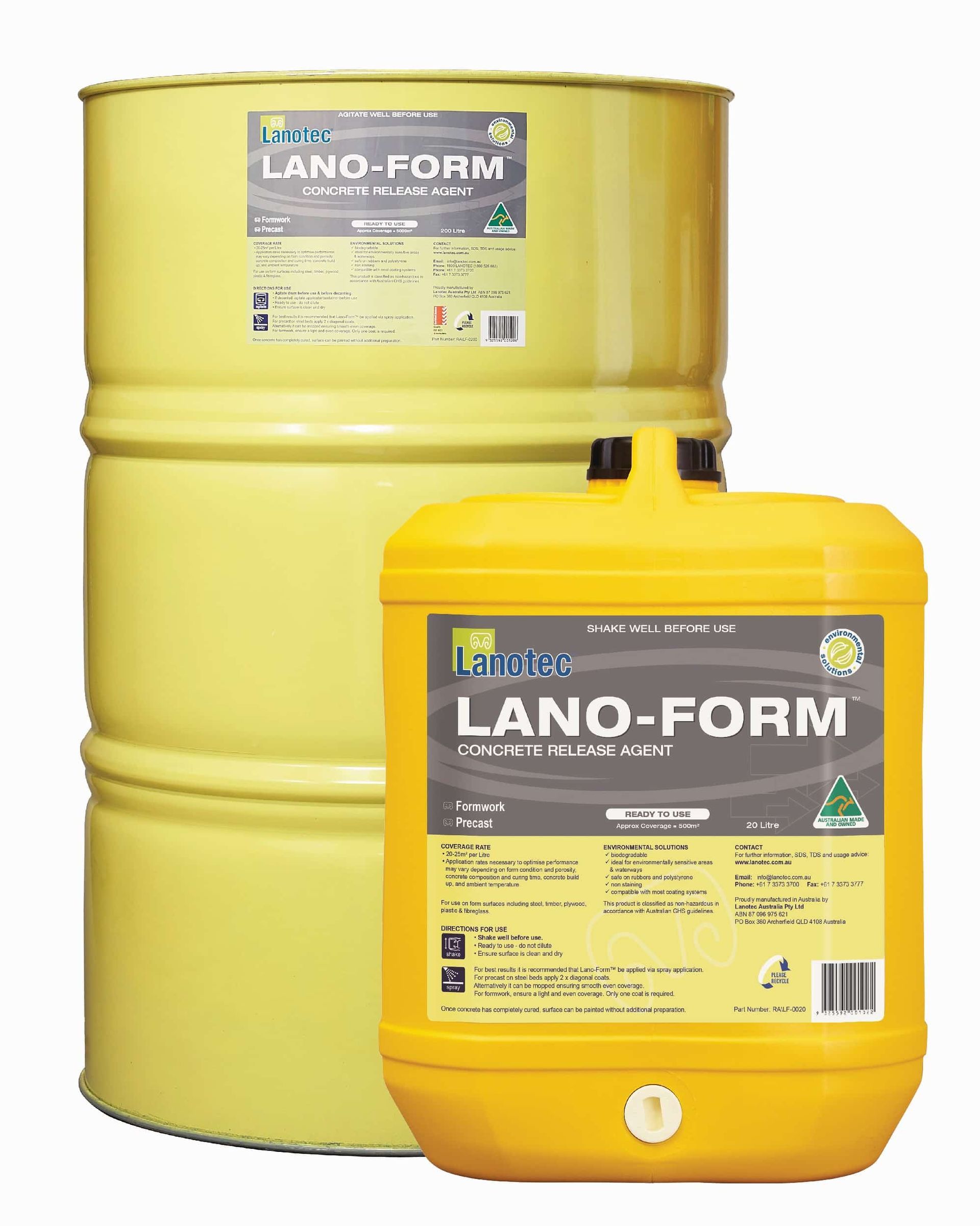 Lantotec Lano-Form concrete release agent