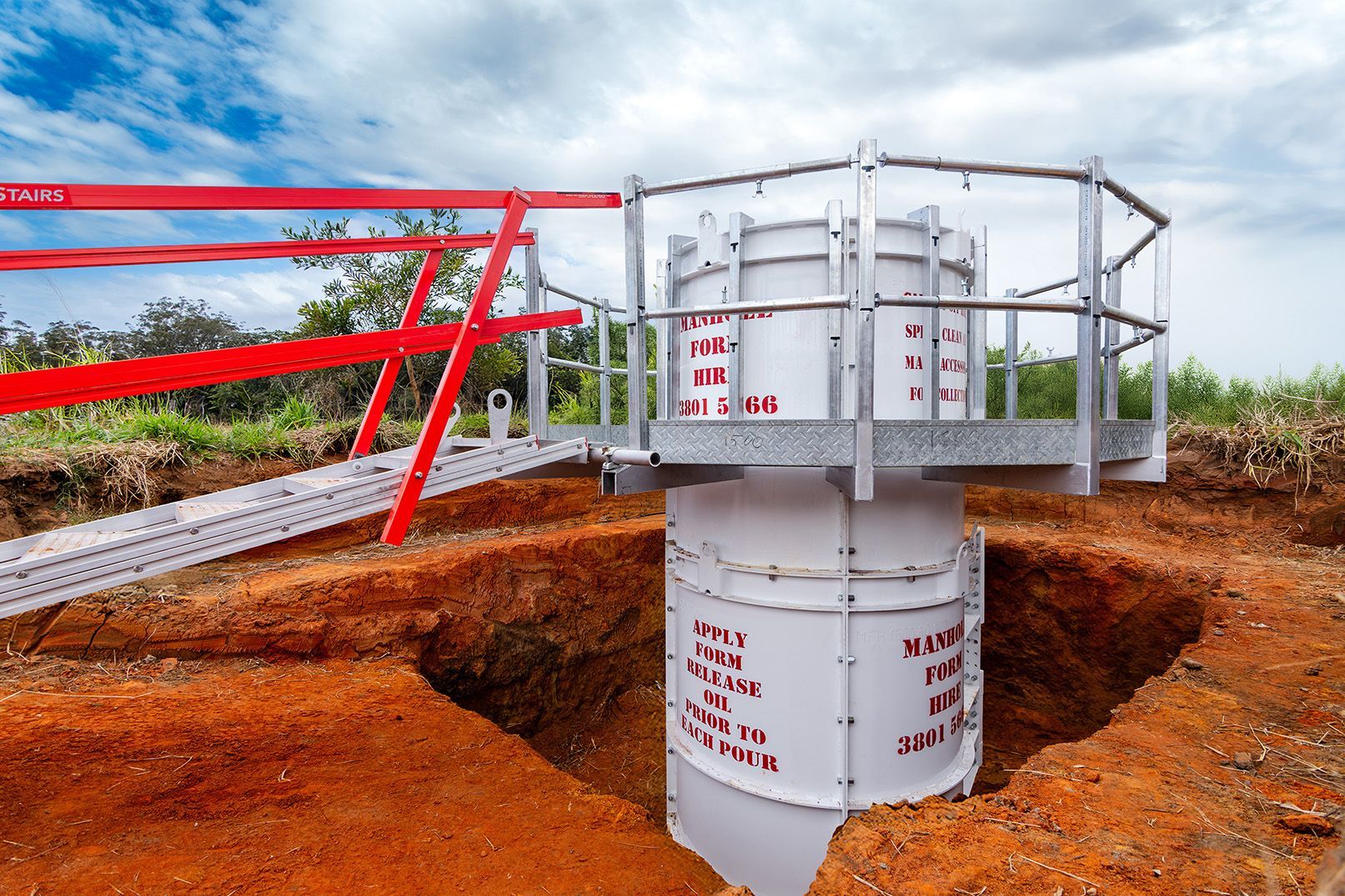 Manhole Form Hire forms and pour board