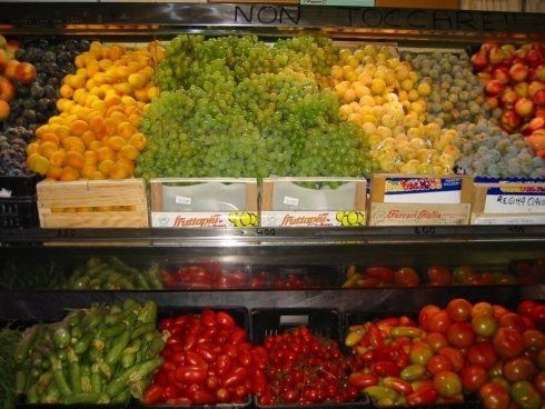 cassette di frutta e verdura