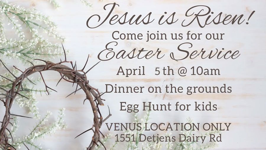 Easter service invitation: 